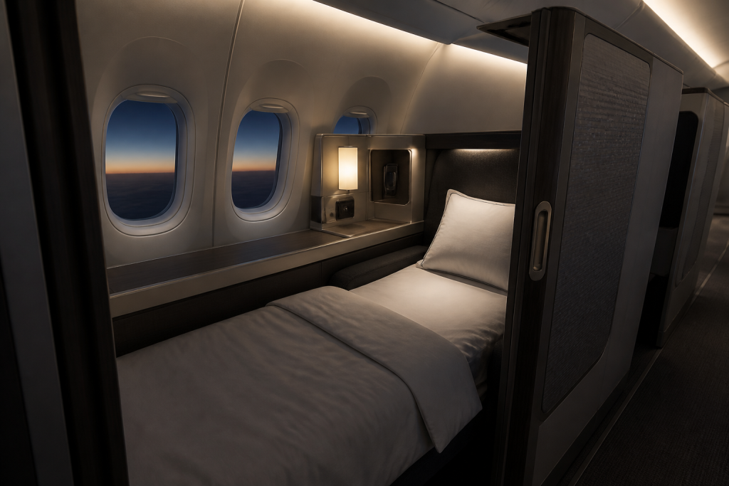 รีวิว Alaska Airlines Business Class: ห้องสวีตนอนราบคุ้มแค่ไหน เมื่อไม่มี Wi‑Fi บนเที่ยวบินโรม–ซีแอตเทิล